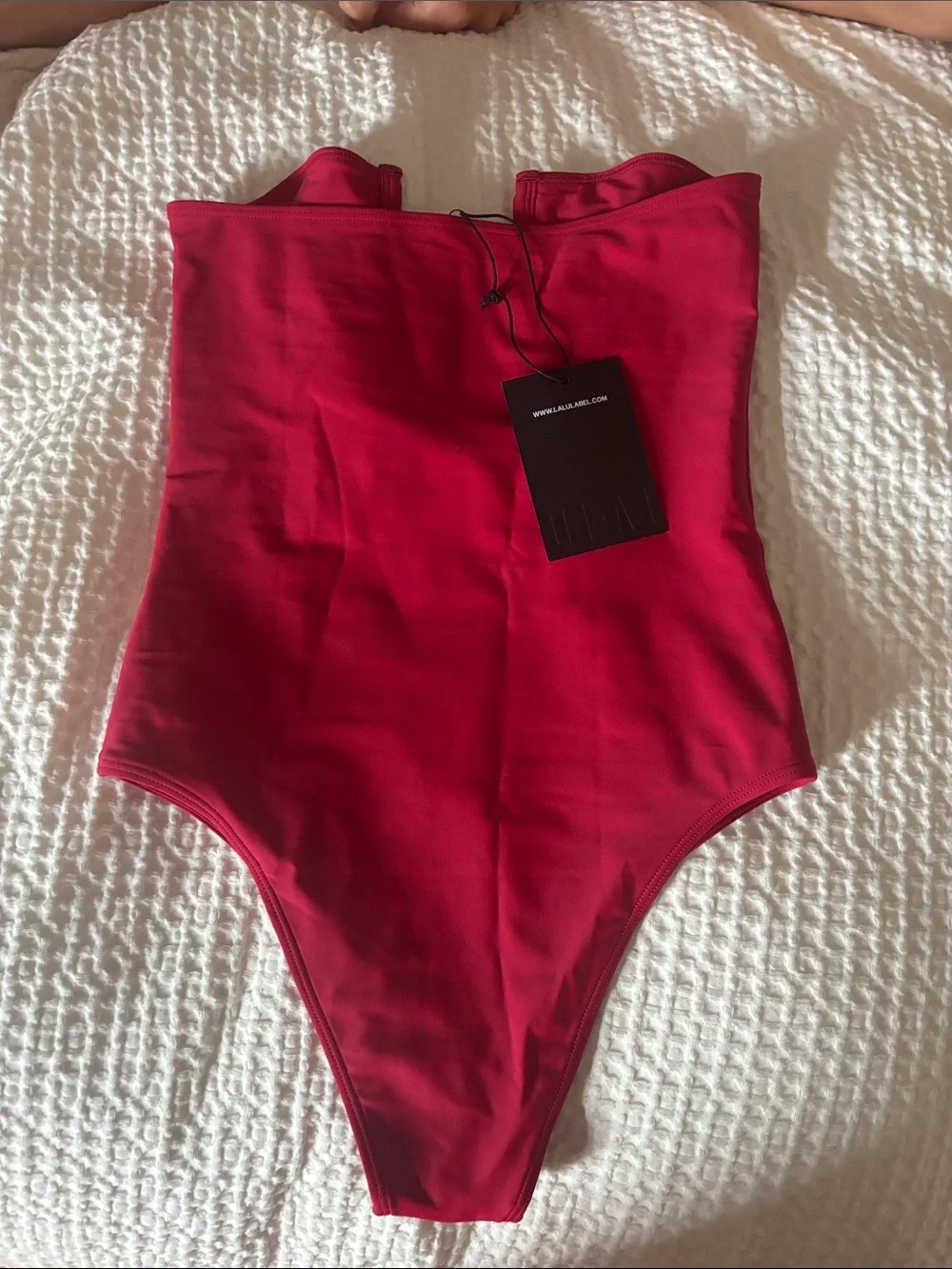 Red One-Piece Swimsuit for Kids